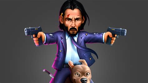 3840x2160 Resolution John Wick as Keanu Reeves and Dog 4K Wallpaper - Wallpapers Den