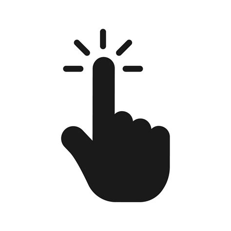 Clicking finger icon. Hand click icon symbol. Hand Pointer icon vector illustration 5065082 ...