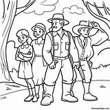 Adventurous Pioneer Family Coloring Page  Pagescom sketch template