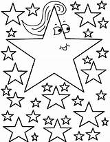 Printable Star Coloring Pages sketch template