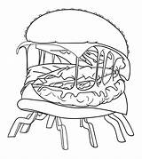 Printable Burger Coloring Page For Your Little One  Home sketch template