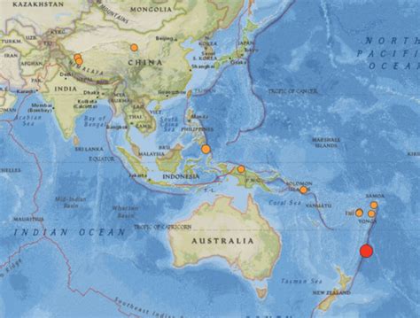 Magnitude 7.1 Earthquake Struck Kermadec Islands North of New Zealand ...