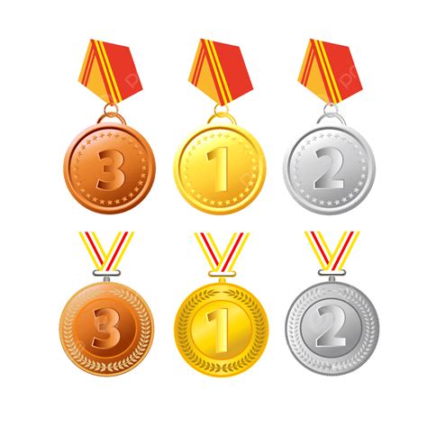 Medal Set Vector Hd Images, Member Grade Medal Set, Member, Grade, Medal PNG Image For Free Download