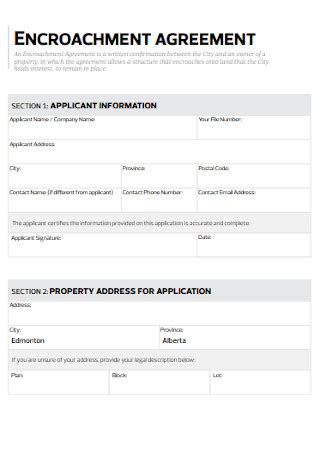 30+ SAMPLE Encroachment Agreements in PDF | MS Word