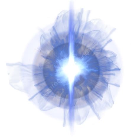Beam Light Effect PNG Transparent, Blue Light Beam With Electric Spark Ring Effects On ...