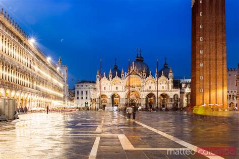 - St Mark's square at night, Venice, Italy | Royalty Free Image