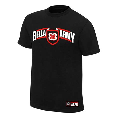 Official WWE Authentic Bella Twins "Bella Army" Youth T-Shirt Black Small | Fan apparel, Shirts ...