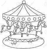 Carousel Coloring Pages  Free Printable For Kids sketch template
