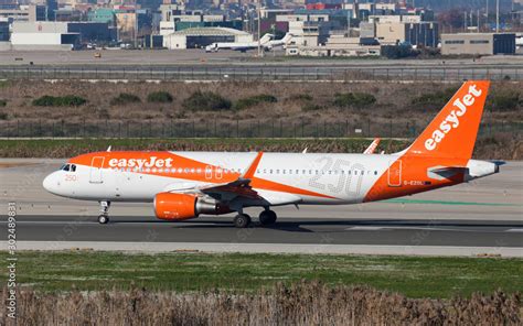 Easyjet Airbus A320 250th Airbus Livery Taxiing Stock Photo | Adobe Stock