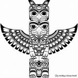 Totem Pole Coloring Pages  Free & Printable sketch template