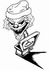 Icp Hatchet Man Coloring Pages Insane Drawing Clown Hatchetman Posse  sketch template