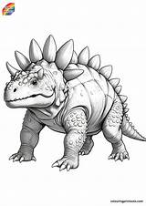 Ankylosaurus Dinosaur Coloring Pages sketch template
