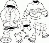 Printable Winter Clothing Coloring Pages & book For Kids sketch template