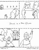 Daniel And The Lions Den Coloring Page In  sketch template