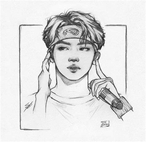 Jin from bts / © shooky_dough | Kpop drawings, Bts drawings, Fan art ...