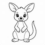 Premium Vector  Cute kangaroo coloring book For Kids sketch template