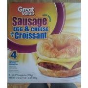 Great Value Sausage, Egg & Cheese On A Croissant: Calories, Nutrition Analysis & More | Fooducate