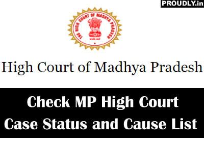 Check MP Jabalpur High Court Case Status and Cause List Online | Proudly.in