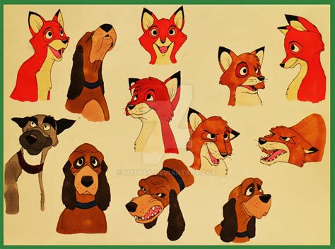 Fox And The Hound Sketches by Happea on DeviantArt