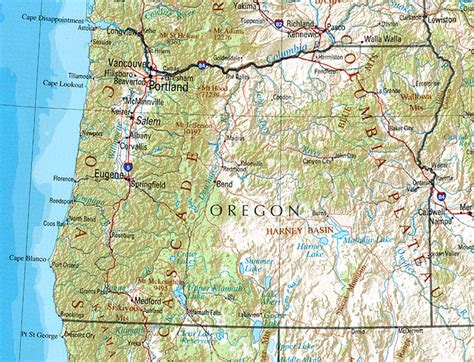 Oregon State Topographic Map