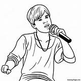Justin Bieber Singing On Stage Coloring Page  Pagescom sketch template