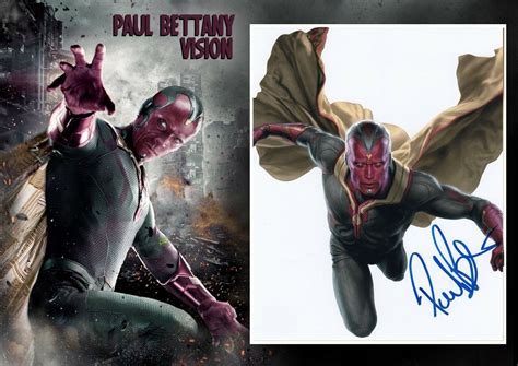 Paul Bettany as Vision Signed Marvel Display - CharityStars