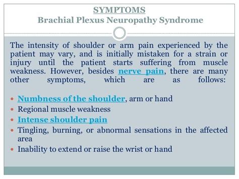 Brachial Plexus Neuropathy Syndrome : Causes, Symptoms, Daignosis and ...