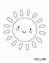 24 Fun sun Clipart Plus Cute printable coloring Pages For Crafts  sketch template