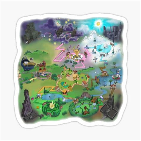 "Toontown Map" Sticker for Sale by lindsay729 | Redbubble