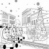 thomas Train christmas coloring 534201 sketch template