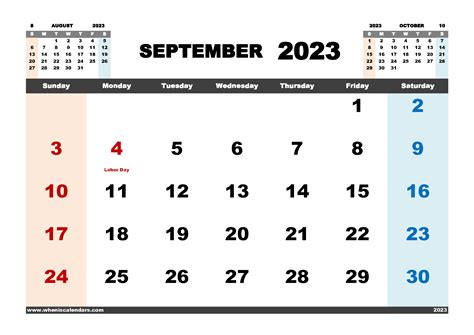 Free Printable September 2023 Calendar With Holidays PDF In Landscape