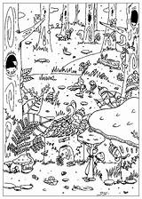 Enchanted Forest  Jungle & Coloring Pages sketch template