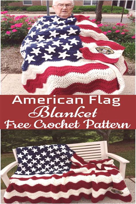 Wavy American Flag Crochet Pattern