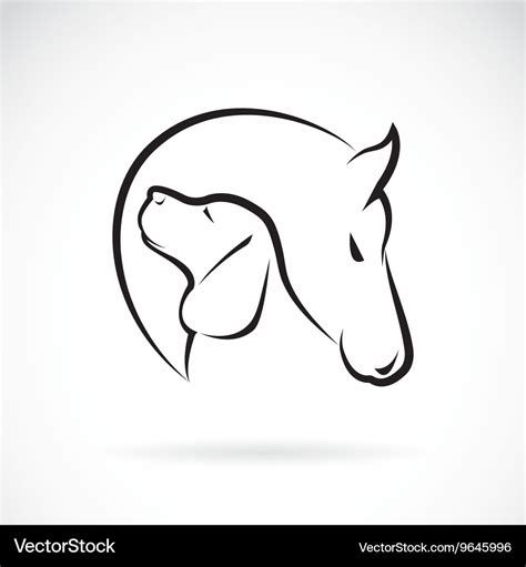 Horse and dog Royalty Free Vector Image - VectorStock