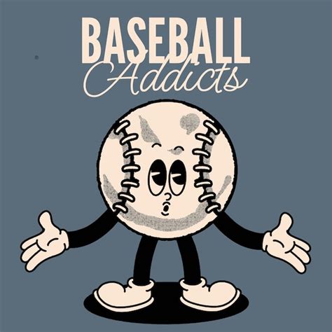 Premium Vector | Baseball addicts with baseball groovy character design