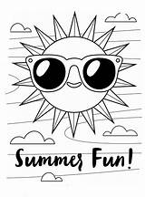 Sun And Summer Coloring Page  Free Printable Pages For Kids sketch template