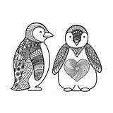 Penguin Mandala Pages Coloring Pages sketch template