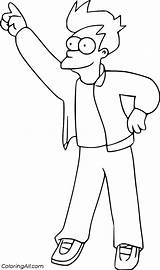 Fry Pointing Coloring Page  ColoringAll sketch template