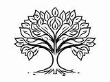 Tree Coloring Page For Download  sketch template