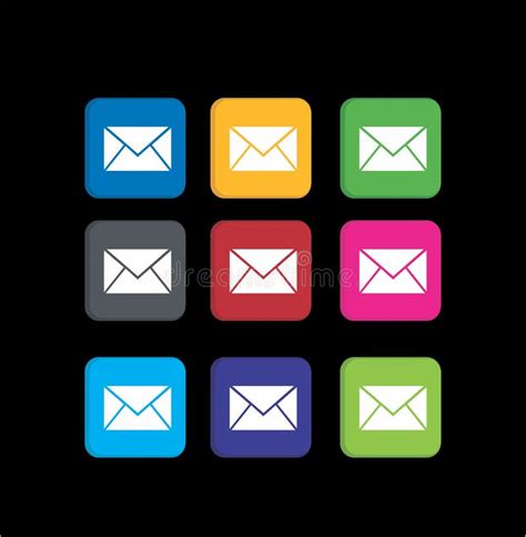 Set message colorful icons stock vector. Illustration of technology ...