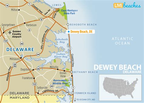 Delaware Beaches Map | Beach Map