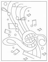 Music Notes Coloring Pages sketch template