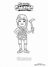 Carlos From Subway Surfers  Coloring Pages For Kids sketch template