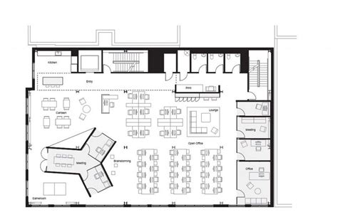 open work space layout - Google Search | Office layout plan, Commercial ...