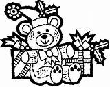 Holidays Teddy Bear Has A Lot Of Presents Coloring Pages  Sky sketch template
