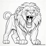 Roaring Lion Coloring Pages  Free & Printable sketch template