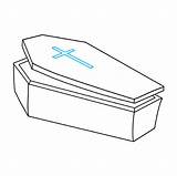 Casket Coffin Drawing Coffins Caskets Outline Coloring Template History  sketch template