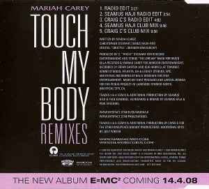 Mariah Carey - Touch My Body (Remixes) (2008, CD) | Discogs