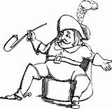 Vintage Comic Character  Musketeer With A Pipe coloring Page sketch template