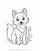 Baby Wolf Coloring Page For Kids  Fun And Educational Wildlife Activity sketch template